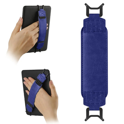Leather Tablet Hand Strap - Universal Anti-Slip Anti-Drop EReader Holder for Kindle iPad Kobo Lenovo Sony & More