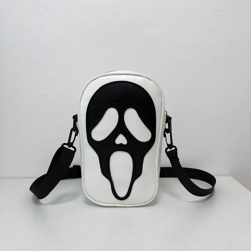 Halloween Ghost Crossbody Bag — Skull Shoulder Bag for Women & Girls, Y2K Punk Hiphop Skeleton Handbag