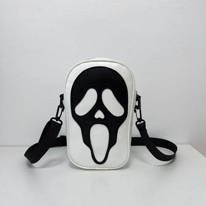 Halloween Ghost Crossbody Bag — Skull Shoulder Bag for Women & Girls, Y2K Punk Hiphop Skeleton Handbag
