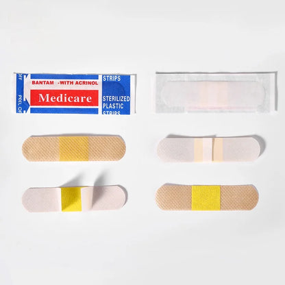 100PCS Waterproof Adhesive Bandages - Breathable First Aid Plasters for Wounds & Skin Protection