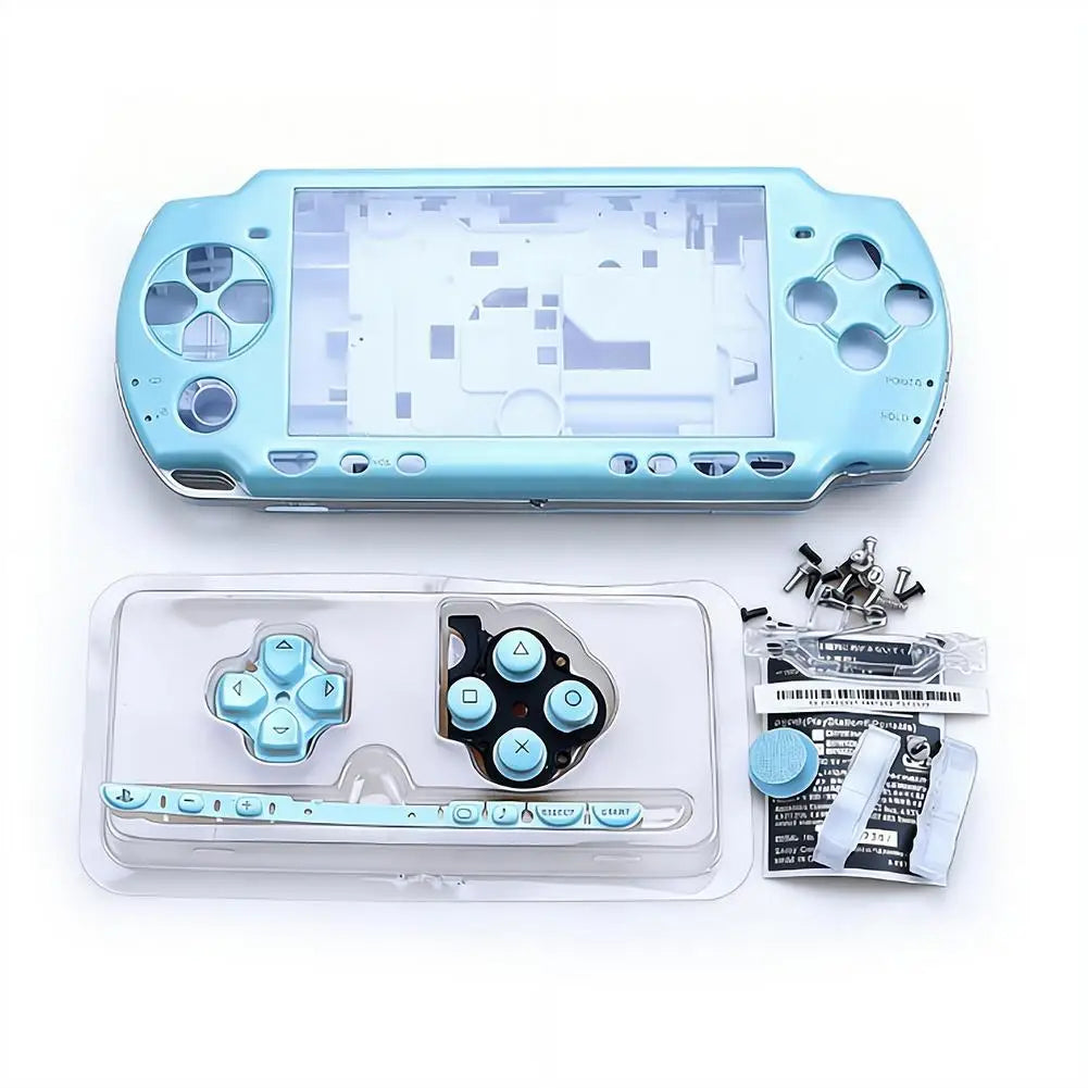 PSP 2000 Full Housing Shell Replacement Kit - Multi-Color Protective Console Casing with Complete Parts Set