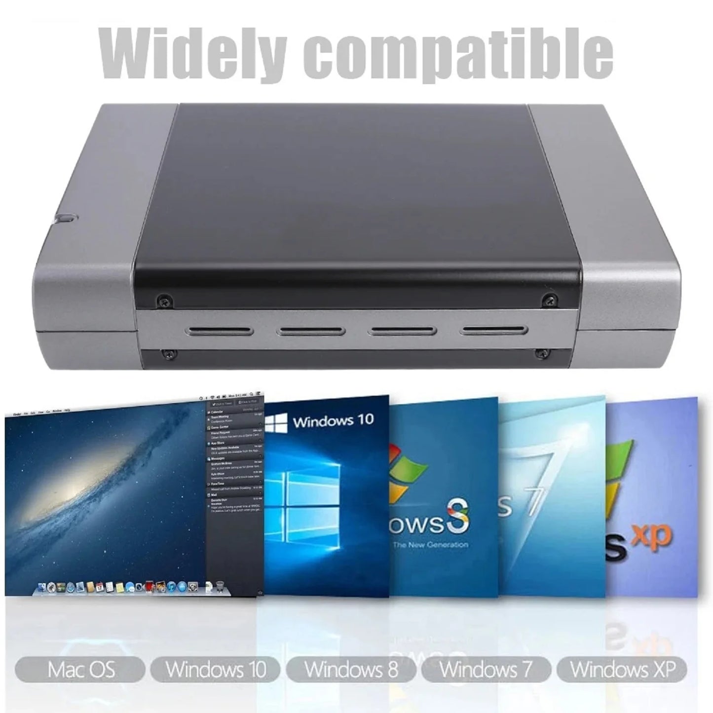 5.25-inch USB 2.0/3.0 SATA External Optical Drive Case – Enclosure Adapter for Windows, Mac & PC