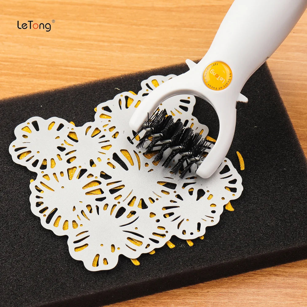 3-in-1 Die Brush Piercer Scraper: Essential Weeding Tool for Easily Removing Excess Paper From Dies - Includes Foam Pad