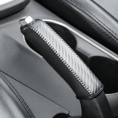 Carbon Fiber Handbrake Cover Sleeve - Protective Hand Brake Protection for Car Interior Accessories