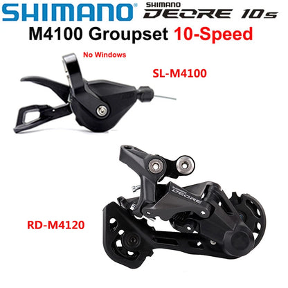 SHIMANO DEORE 10-Speed Groupset M4100 – Original Shifter SL-M4100-R & Rear Derailleur RD-M5120/ RD-M4120-SGS