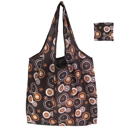 Portable Foldable Shopping Bag – Large Capacity Nylon Tote with Fashion Prints, Lightweight Reusable Travel & Grocery Essential Bag
