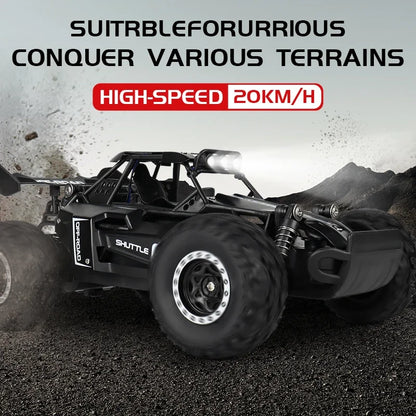 2024 New 1:16 Scale RC Car with LED Lights - 2.4GHz 2WD Off-Road Remote Control Climbing Vehicle, Drift Toy for Boys