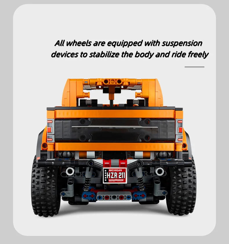 New 1379PCS Ford Raptors F150 Pickup Truck Building Blocks – Technical Sports Car Model Bricks for Kids Racing Vehicle Toy Gifts