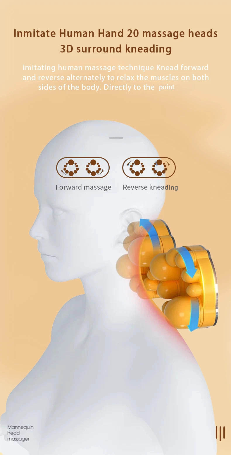 Electric Shiatsu Neck & Back Massager Pillow with Heating & Vibration – Manufacturer Direct Cervical Traction Body Massager for Car
