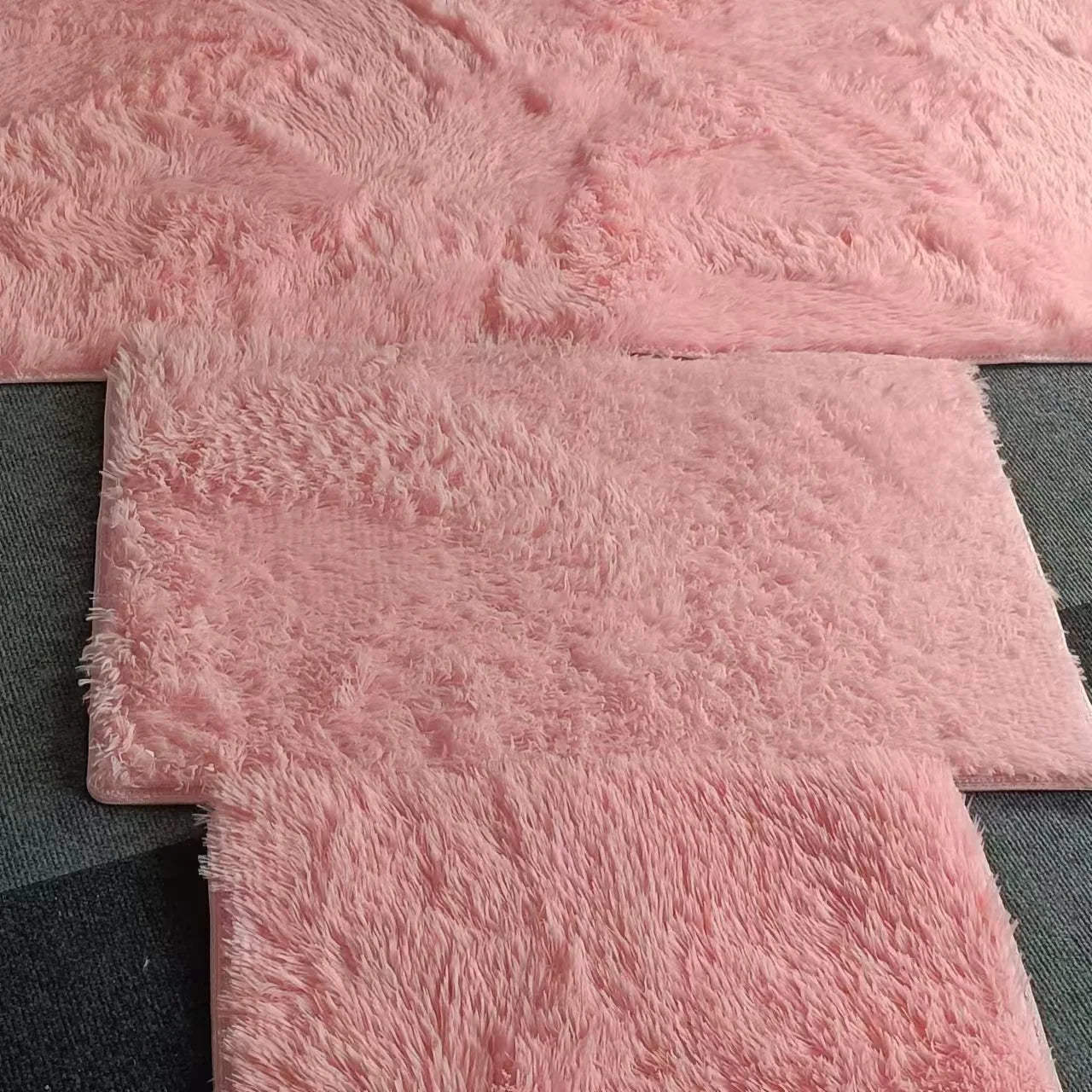 VIKAMA Silk Wool Solid Color Rug – Soft, Non-Slip, Washable Mat for Living Room, Bedroom, Bedside & Sofa – Light Luxury, Dirt-Resistant