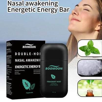 Energizing Aromatherapy Nasal Inhaler - Fruit-Style Essential Oil Nasal Energy Bar for Boosting Work Focus & Energy in Men & Women