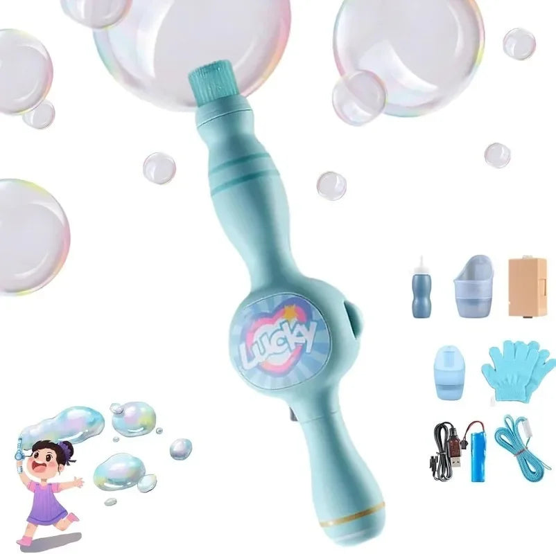 Smoke Bubble Machine & Fog Wand – Portable Magic Bubble Blower for Parties with Water Bottles