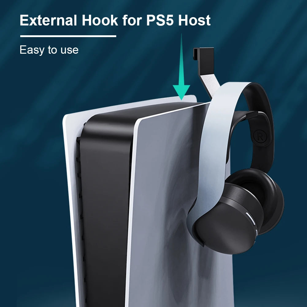 2pcs Headphone Stand and Game Controller Holder Hook Hanger - Compatible with PlayStation 5 PS5