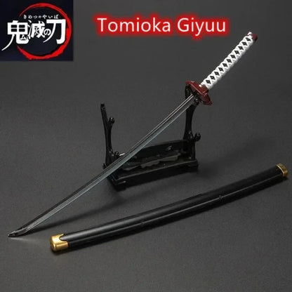 25cm Demon Slayer Metal Katana Sword Toy – Tanjirou Ghost Killer Anime Cosplay Prop & Home Decor Collection
