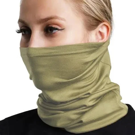 Merino Wool Neck Gaiter - Lightweight Warm Ski Scarf Wrap for Men & Women