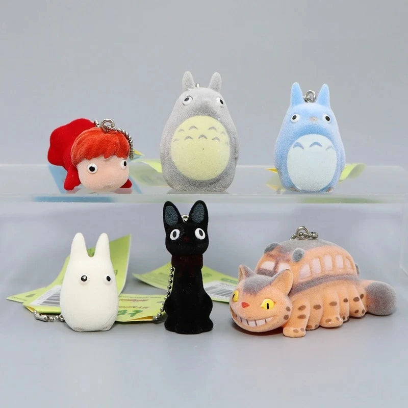 Hayao Miyazaki Totoro & Ponyo Keychain – Cute Cartoon Doll Bag Pendant, Car Accessory & Birthday Gift for Girls