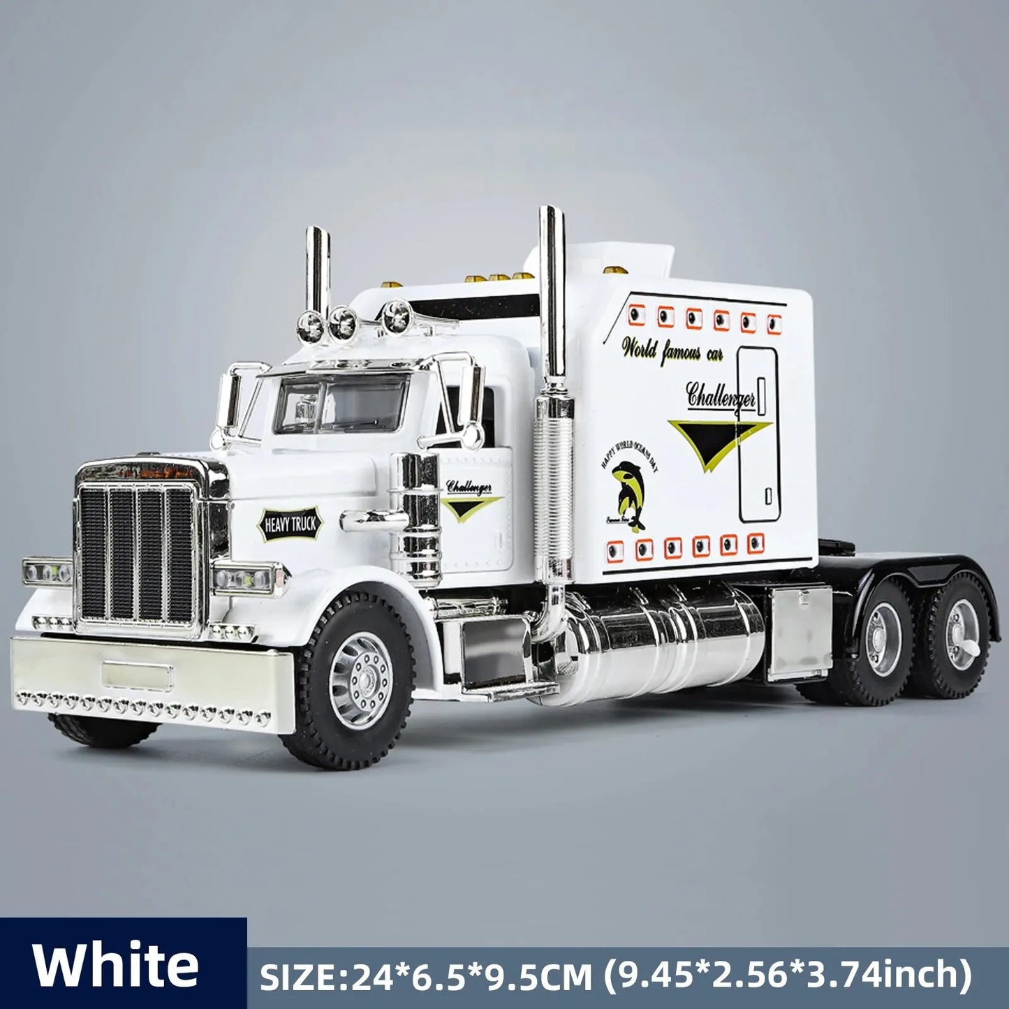 1:24 Scale Peterbilt 389 Tractor Trailer Toy – Lonestar Design Pre-Built Semi Truck with Realistic Functions for Kids