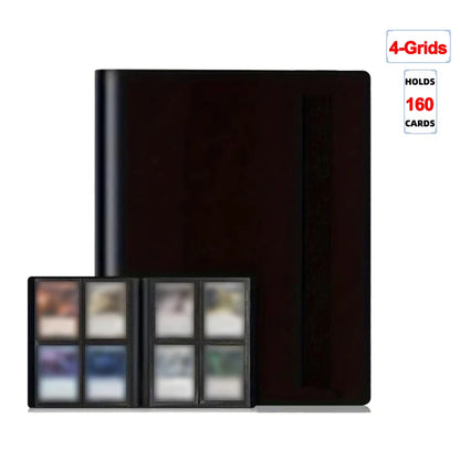 Trading Card Binder - 160/360/480 Capacity Side-Loading PP Card Holder Album for Gaming Cards