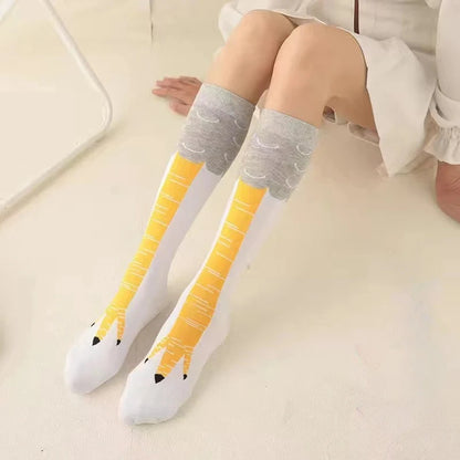 Funny Chicken Paw Stockings - Realistic Over-the-Knee Novelty Socks for Women