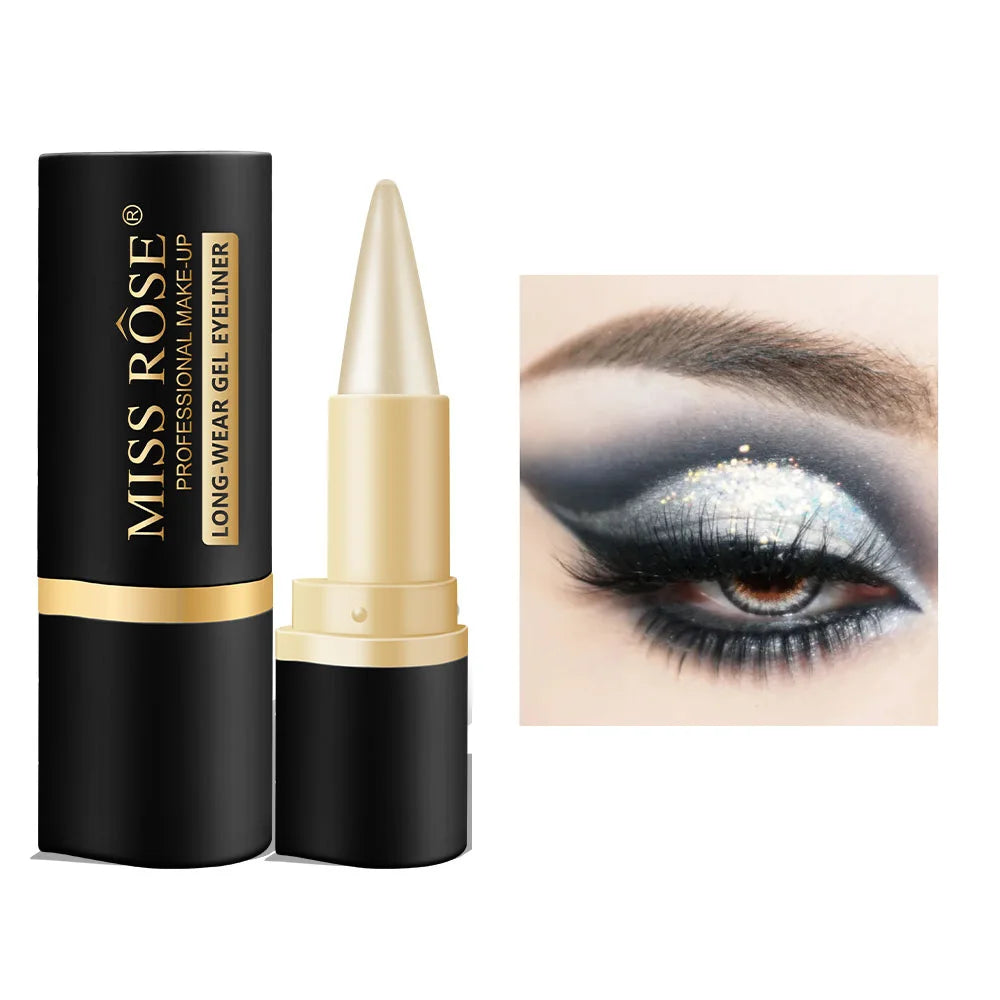 Creamy Texture Eyeliner – Sweat-Proof High Pigment Pencil, 1/2 Count for Daily Makeup