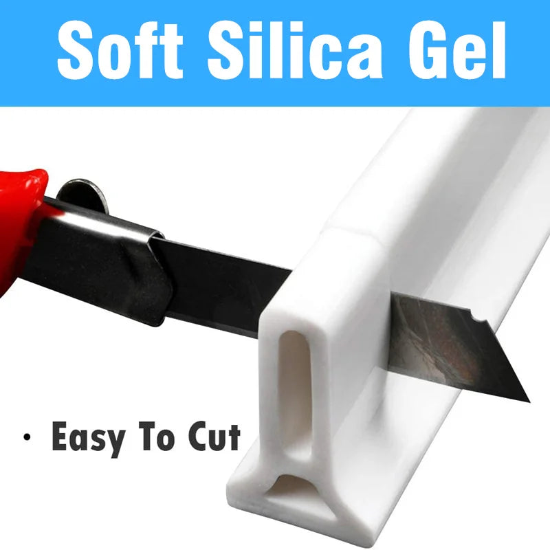 50mm Flexible Shower Water Dam - Bendable Bathroom Barrier for Wet-Dry Separation and Flood Prevention