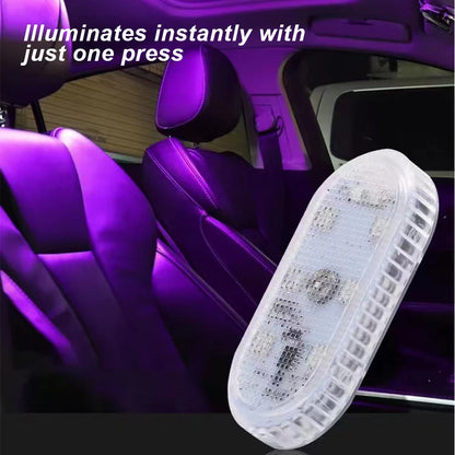 Multicolor Wireless LED Car Interior Light - USB Rechargeable Touch Sensor Roof and Reading Lamp