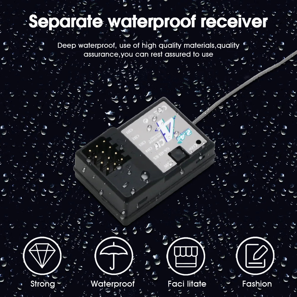 TX4 2.4GHz 4CH Radio Transmitter Controller with Receiver for RC Car and Boat Remote Control System