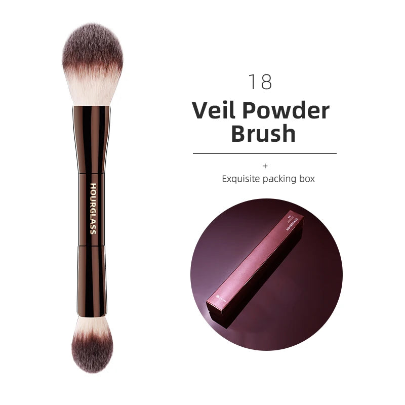 Hourglass Makeup Brushes Set – Powder, Foundation, Concealer, Blusher, Bronzer, Eyeshadow & Eyebrow Sculpting Brushes