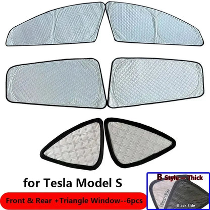 Tesla Side Window Sunshade - Custom Fit Privacy UV Protection Cover for Model 3, Y, S & X, Outdoor Camping & Travel Accessory