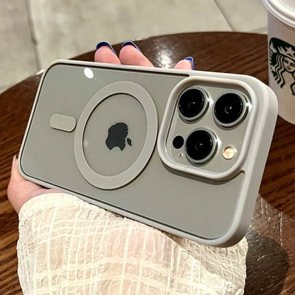 Luxury MagSafe Wireless Charging Transparent Case - Magnetic Bumper Protective Cover for iPhone 15 14 13 12 11 Pro Max Plus Mini