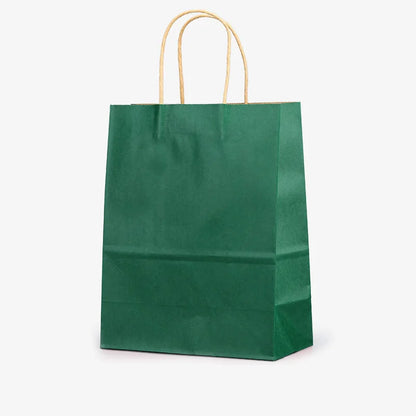 25/50pcs Brown Kraft Paper Gift Bags with Handles – Wedding, Birthday, Party Favor & Small Business Grocery Bags