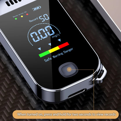 Digital Breath Alcohol Tester – USB Rechargeable Professional Breathalyzer with LCD Display & Keychain