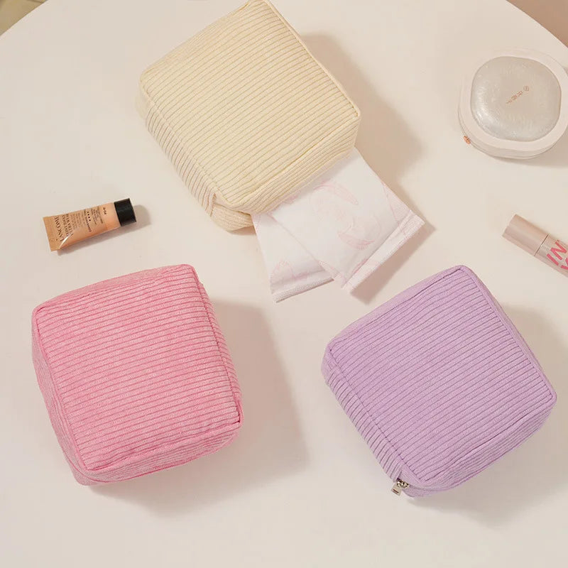 Sanitary Napkin Organizer Bag - Portable Multifunctional Travel Pouch for Makeup, Lipstick & Small Accessories
