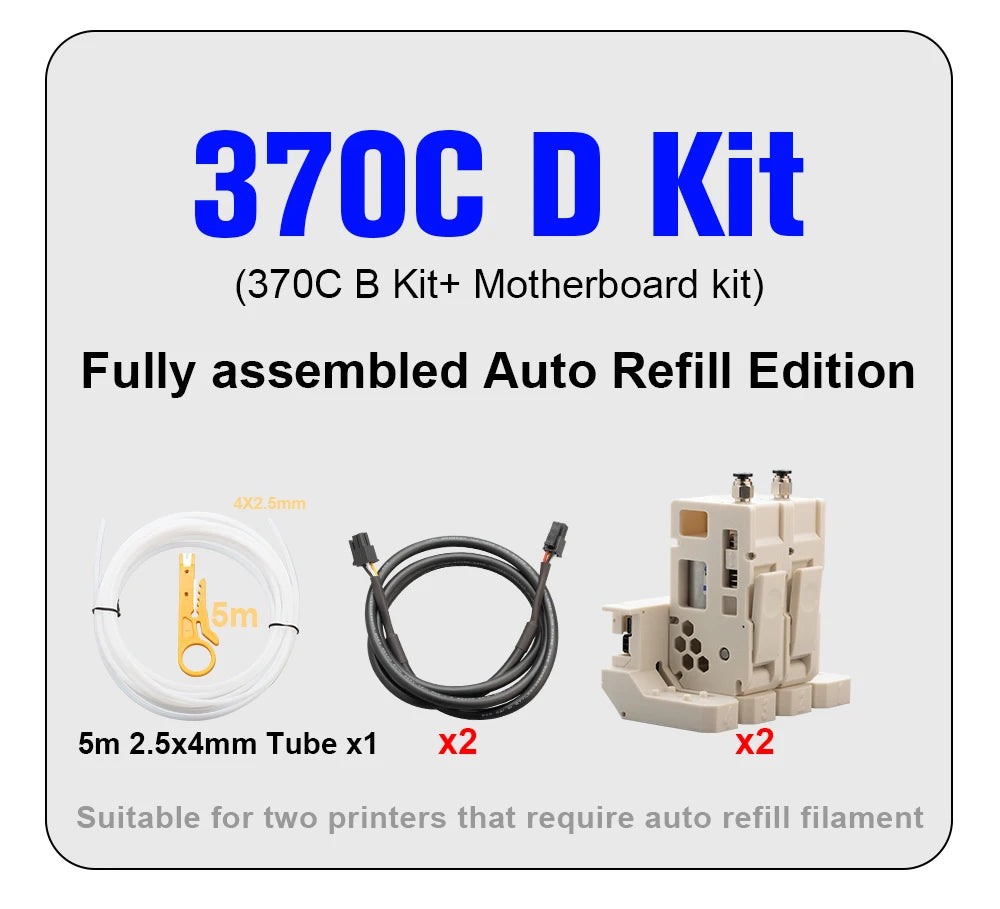 BLV AMS Lite BMCU370C Auto Refill Farm — Durable 3D Printer Accessory for A1 & A1 MINI, Strictly Tested, Type-C Support