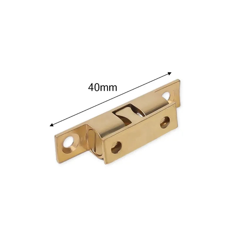 5/1pcs Furniture Door Ball Latch | Brass Double Roller Spring Ball Catch, Adjustable Tension Latch for Cabinets & Closets