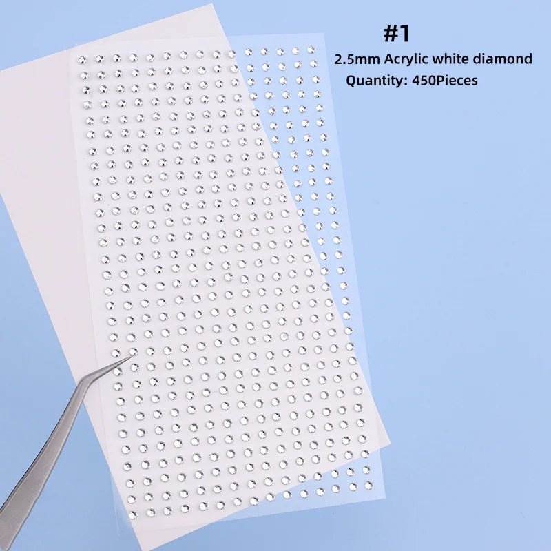 Mix 2mm/3mm/4mm Hair Pearls – Self-Adhesive Stickers for Hair, Face, Makeup, Nails & DIY Crafts