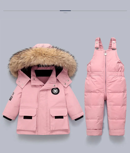 Children’s Winter Clothing Set – Baby Down Jacket Parka & Thick Snowsuit for Boys and Girls