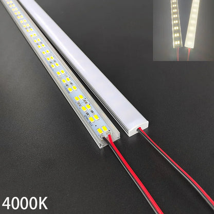 72LED Super Bright Light Bar - 50cm DC12V Aluminum Strip Lamp for Kitchen & Shelf Lighting