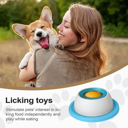 Interactive Pet Lick Toy & Slow Feeder Bowl – Dental Health Training Feed Mat for Dogs & Cats Self-Soothing Snack Dispenser