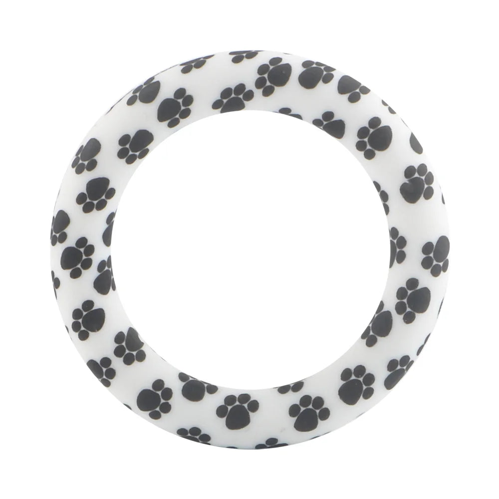 Kovict Silicone Ring Pendant Blanks - 65mm Round Printed Rings for DIY Jewelry & Craft Making