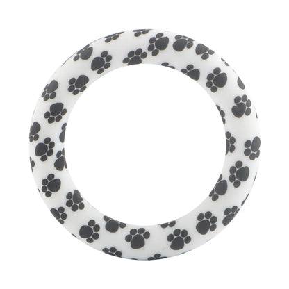Kovict Silicone Ring Pendant Blanks - 65mm Round Printed Rings for DIY Jewelry & Craft Making