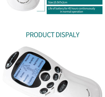 Electric EMS Pulse Massager — TENS Acupuncture Muscle Stimulator for Neck, Back, and Full Body Relaxation