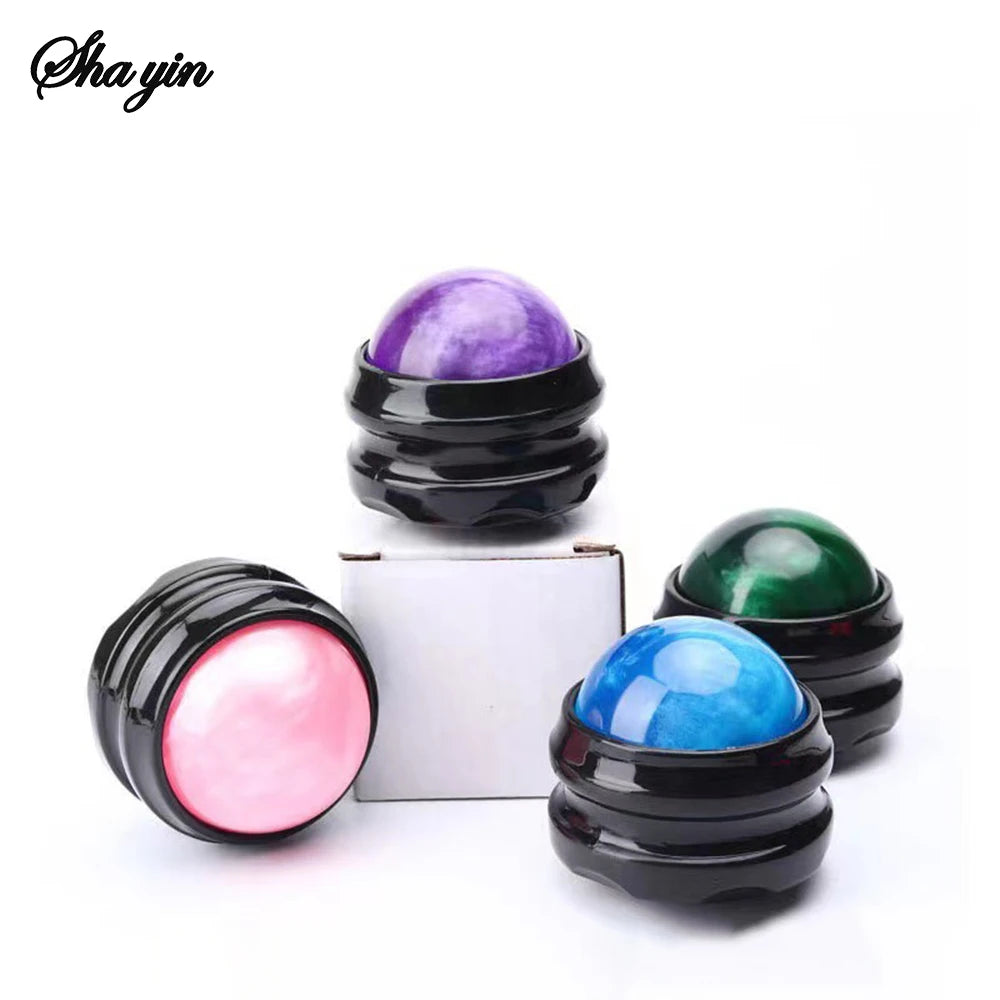 Mini 360° Spin Manual Massage Ball — Self-Therapy Tool for Back, Shoulders & Foot Muscle Relaxation