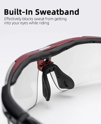 ROCKBROS Cycling Sunglasses — Polarized Photochromic MTB Sports Goggles with 5/3 Lenses