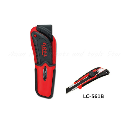 Tajima LC-560B/561B 18mm Utility Knife - Black Blade Auto-Lock Wallpaper Cutter with Knife Sleeve