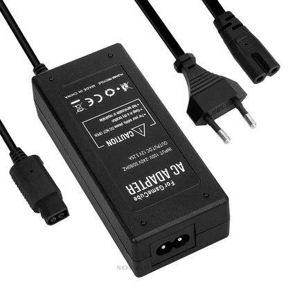 AC Adapter for Nintendo GameCube – US/EU/AU/UK Plug 100-240V Power Supply Charger for NGC Accessories