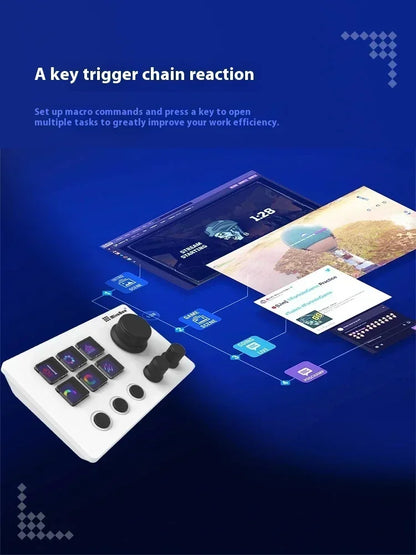 Mirabox N3 Streamdeck Keypad – Custom Macro Mini Keyboard with Screen & Knob Visual Desktop Console