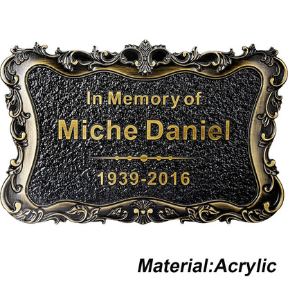 Personalized Memorial Plaque – Custom Engraved Grave Marker for Loved Ones or Pets (Dog & Cat), Remembrance Plaques