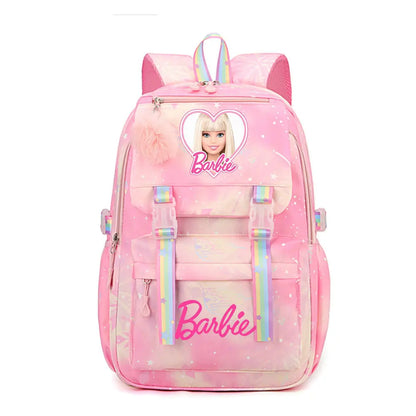 New Barbie Kids School Backpack – Canvas Travel & Laptop Bag for Boys, Girls & Teenagers