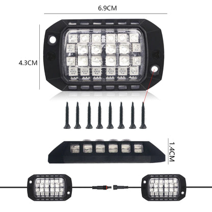 RGB 3D Lens Rock Lights – APP Remote Control LED Underglow for Offroad RZR, SUV, ATV, UTV, Jeep